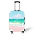 Elastic luggage cover with beach sunshine print and durable protective stretch fabric - S / You Are My Sunshine Beach