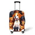 Protective elastic suitcase cover featuring colorful cartoon dog illustration pattern - Size S (18-20 Inch) / Hand-painted Dog Head Pattern (02)