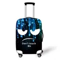 Elastic thick luggage cover with Don't Touch Me expression in starry night blue - Starry Gradient (08)