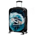 Elastic suitcase cover with ocean and yacht print for luggage protection - Ocean Yacht World Water Day (05)