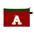 Large Christmas gift bag with letter A design and festive Santa hat detail for holiday storage - Christmas Hat Letter A Style