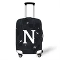 Elastic luggage protector with camouflage pattern and customized letter N aviation print - Style N (14)