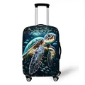 Elastic suitcase cover with glowing sea turtle design and 360-degree wheels - Luminous Sea Turtle Style (10)