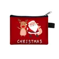 Portamonete rosso di Natale con renna e Babbo Natale e chiusura a zip - Stile Babbo Natale e Renna (17)