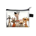 Cute cartoon dog canvas coin purse with zipper and black strap for kids and students - Cartoon Dog 09