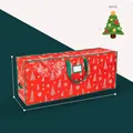 Waterproof red Christmas tree storage bag with festive white tree and snowflake patterns - Red Printed-Medium