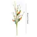 Branche décorative de Pâques 45cm avec œufs colorés et mini carottes sur fond blanc - 1 Pièce/Paquet / Branche D'oeuf De Pâques Carotte
