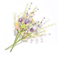 Oster-Kunstblumenstiel mit bunten Eiern, Beeren und Frühlings-Wildblumen Dekoration - Mehrere Zweige / Rosa