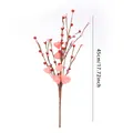 Dettaglio di steli di bacche rosse da 45cm con cuori rosa per decorazioni festive casa - 1 Pezzo/Confezione / Stile Cuore / 45cm / Rosa