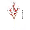Rami artificiali con cuori e bacche rosse e rosa per decorazioni San Valentino, 45cm - 1 Pezzo/Confezione / Stile Cuore / 45cm / Rosso