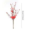 Dettaglio di un ramo di bacche a cuore da 45cm per decorazioni floreali di San Valentino - 1 Pezzo/Confezione / Stile Cuore / 45cm / Rosso Rosa