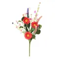 Bouquet artificiel de marguerites rouges et lavande pour décoration florale maison - Style à Branche Unique / Rouge