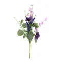 Bouquet de fleurs artificielles de lavande et eucalyptus pour décoration printanière - Tige unique / Violet