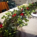 1.8m Artificial garland with red berries, eucalyptus leaves and pine cones for home decor - Pine Needle Eucalyptus Red Berry Pine Cone Garland (A068)