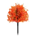 Kunstmatige oranje en rode viooltjes met eucalyptus voor herfsttuin decoratie - Herfst Chrysant Steker