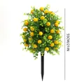 Artificial lemon tree garden stake 55cm tall with realistic green leaves and yellow fruit - 55cm / Lemon Plant Style (A086)