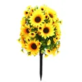 Paletto da giardino con girasoli artificiali con vivaci fiori gialli e foglie - Stile Paletto da Terra Girasole (A087)