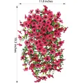 Künstliche fuchsiafarbene Veilchenranke mit realistischen Blättern, 49 cm Gesamtlänge - Rosenrot
