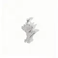 Silver-tone copper crown letter Y pendant sparkling zirconia necklace for women fashion accessory - Letter Y