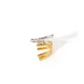 Minimalist spiral ring with interlocking gold and silver plated metal bands - Two-Tone Spiral Style (5-DQ-W-1806)