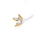 Minimalist geometric wrap ring in gold and silver dual-tone polished stainless steel - Multi-Layer Spiral Wrap Style (8-DQ-W-1806)