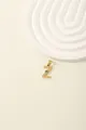 Detailed macro view of gold letter Z pendant with blue stone and cubic zirconia inlay - Letter Z