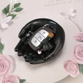 Creative black matte hand-shaped resin tray for jewelry and key storage home decoration - Black