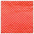Red square silk scarf with white polka dot pattern and elegant satin finish - 60cmx60cm / Red