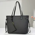 Grand sac fourre-tout noir avec texture croisée et détails en métal doré chic - Noir