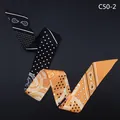 Ethno-Hip-Hop Schal in Schwarz und Orange mit Paisley- und Sternenmustern - Schwarz Und Orange(C50-2)