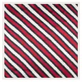Red, black and white striped 60cm faux silk square scarf with modern brushstroke texture - 60CM / Black and Wine Red