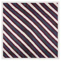 Silk-like square scarf 60x60cm featuring elegant burgundy and navy striped pattern - 60CM / Wine Red and Blue