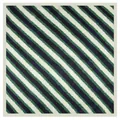 60x60cm striped silk satin square scarf for women in navy blue, green, and cream white - 60CM / Green Patchwork Black
