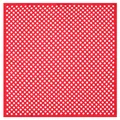 55cm red chic silk scarf with classic white polka dots shown in a flat lay perspective - Standard Size / Red