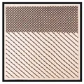 53cm square silk satin scarf with equestrian chain print in cream, orange and brown - 53cm / Beige