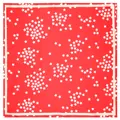 Rode vierkante sjaal 60x60cm met witte sterrenpatronen en een zijdezachte satijnglans - Rood / 60cm*60cm