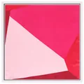 Modern 53cm geometric silk scarf with pink and red rhombus patterns for professional wear - 53x53 / Rose Red