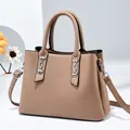 Khaki contrast handbag with dual silver chains and adjustable shoulder strap - Khaki