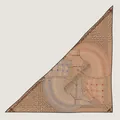 Scialle a triangolo con stampa cuore e cavallo in calde tonalità terra - Triangolo Grande / Marrone Stampato