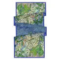 180cm Van Gogh Lilacs oil painting silk scarf with elegant snake-fold display - 180cm / Blossoming Chestnut Branches Style