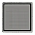Classic black and white houndstooth square scarf with tassel fringe and black borders - Black and White Houndstooth (Style 9) / 130cm