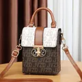 Vintage brown leather crossbody mobile phone bag with JVZD monogram print design - JVZD Earthy Yellow Letter Cover