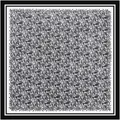 Klassieke zwart-witte 90cm paisley vierkante sjaal met retro print en zwarte rand - 90cmx90cm / Zwart-wit Paisley
