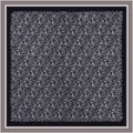 Donkerblauwe paisley vierkante sjaal 90cm met witte patronen en geometrische randen - 90cmx90cm / Donkerblauw Paisley