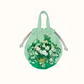 Sac à main artistique vert menthe avec imprimé peinture à l'huile de roses style Van Gogh - Pendentif Rose Blanche