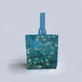 Close-up of artistic Van Gogh almond blossom print on a casual fabric tote bag - Almond Blossom