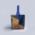 Detail of Van Gogh Cafe Terrace at Night oil painting print on a canvas tote bag - Coffee House