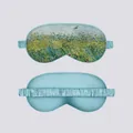 Artistic oil painting sleep mask with Van Gogh Lark print and soft elastic strap - Wheatfield With A Lark