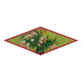 Künstlerisches Van Gogh Diamant-Seidentuch mit grünem Oleander-Ölgemälde-Muster - 122cm / Van Gogh Oleander