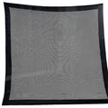Sciarpa quadrata classica pied-de-poule bianca e nera con bordo nero spesso - 130cm / Nero